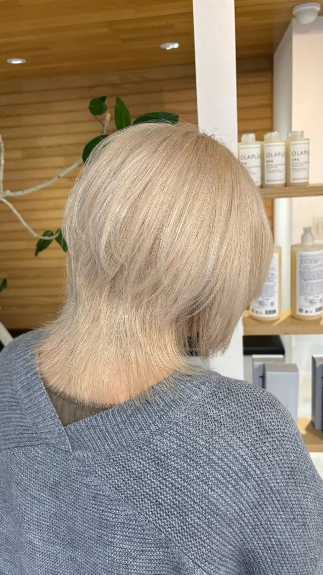 ミディアム レイヤーカット ウルフカット ウルフレイヤー ヘアカラー トリートメント FLEEK 安立徹のヘアスタイル