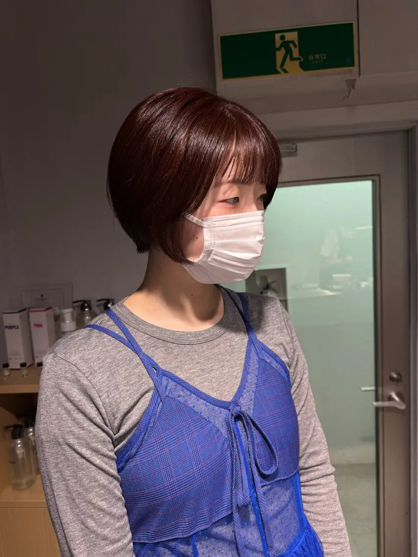 ショート カラー カット ヘアカラー NANAMI🩵 大人可愛い韓国ヘアのヘアスタイル