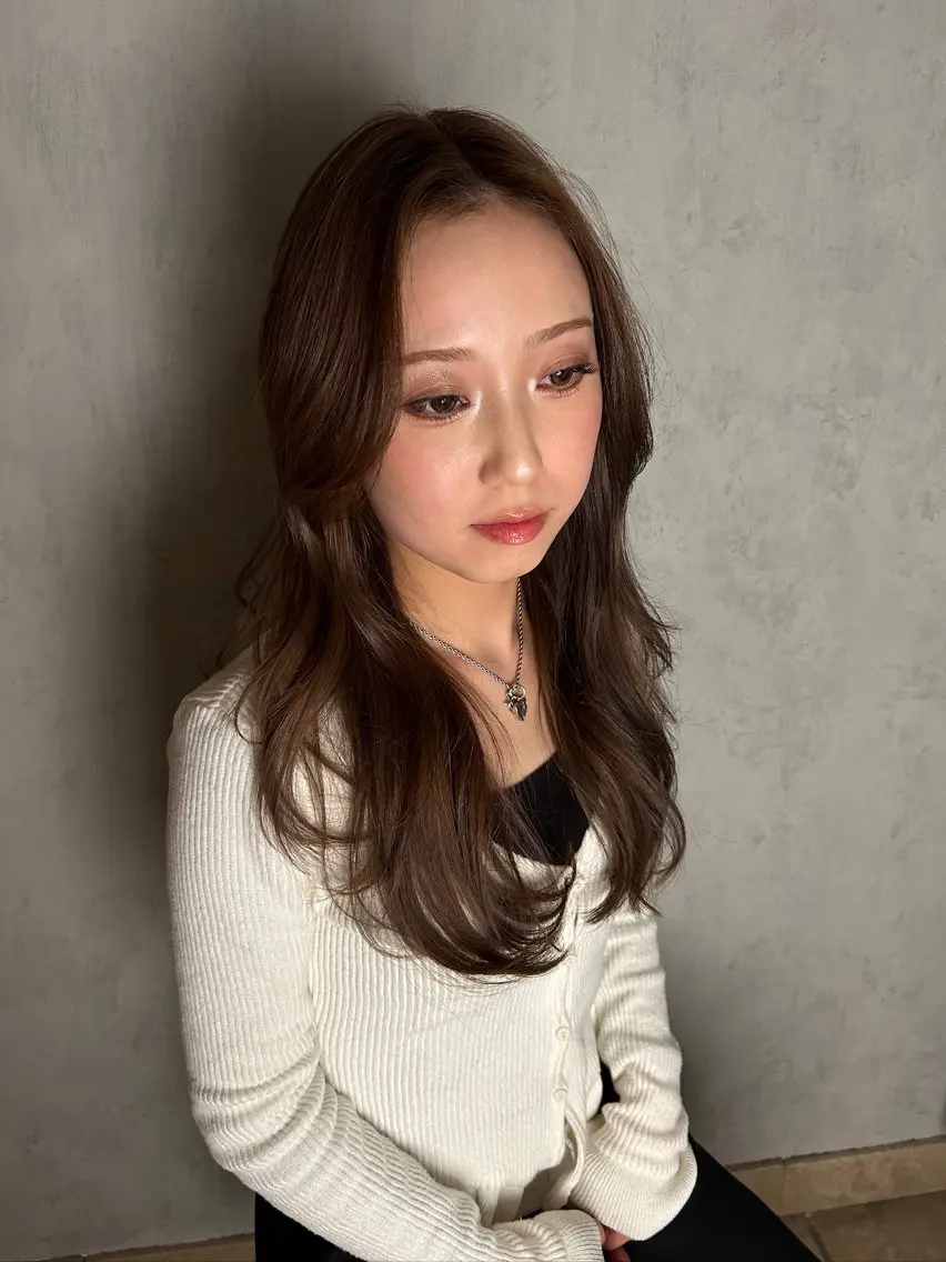 ロング レイヤーカット カット ヘアカラー 篠原 一成のヘアスタイル