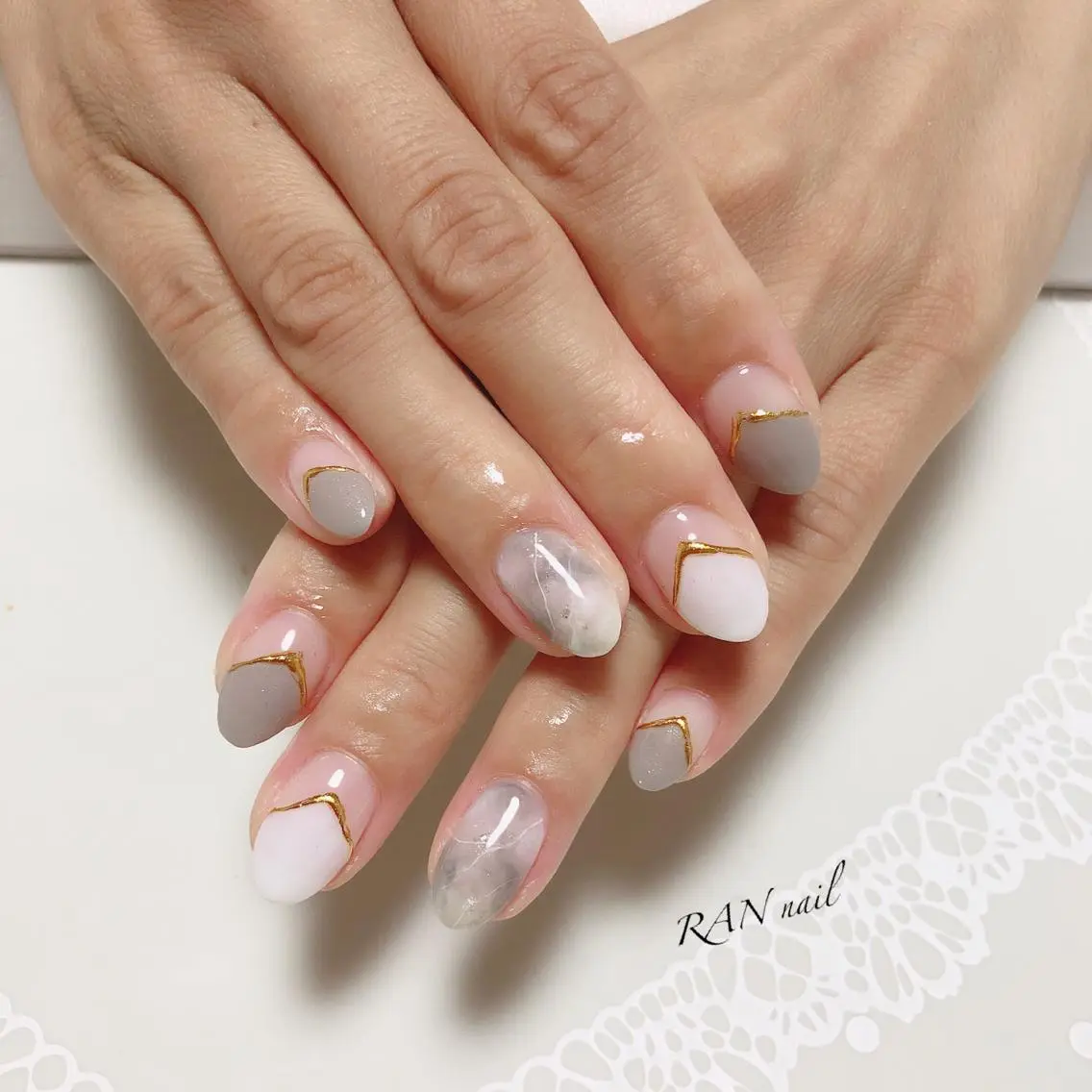 ネイル フットネイル オフィスネイル ハンドネイル フットネイル RAN nailのネイルデザイン