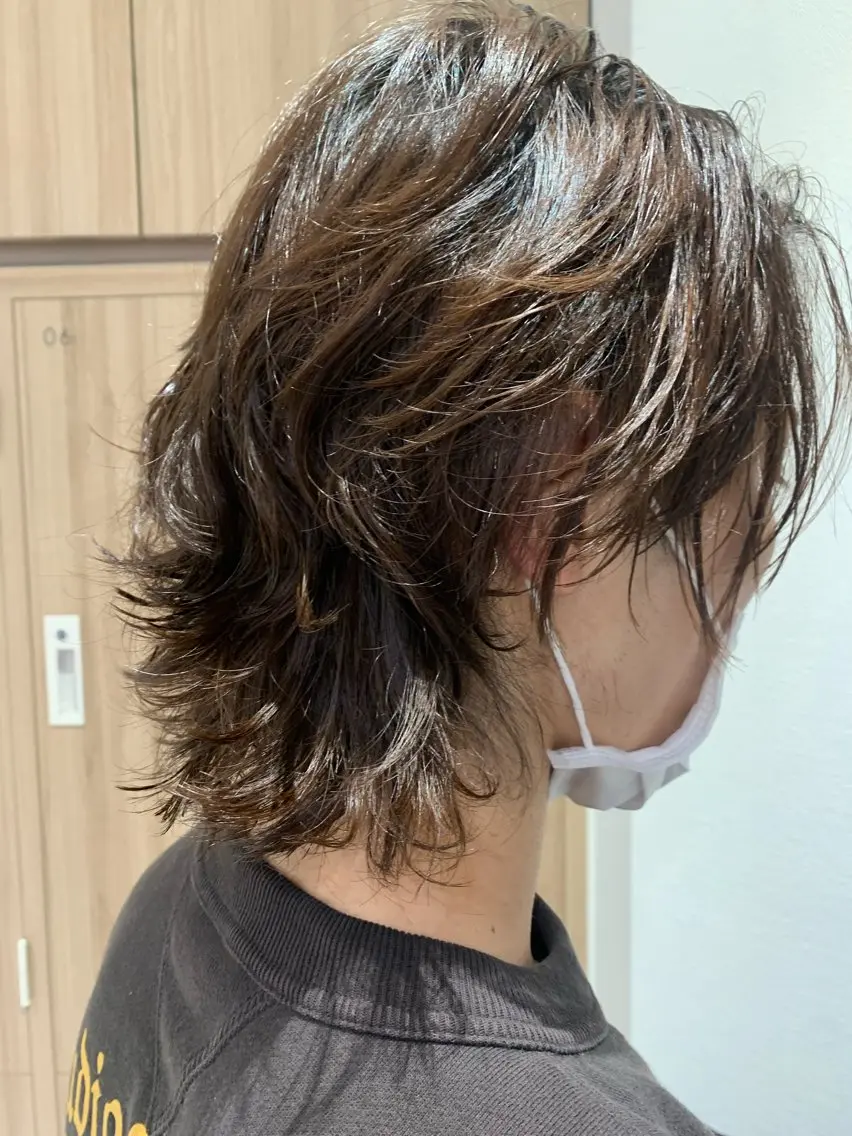 ショート パーマ メンズ カット パーマ Ash 中岡ゆうたのヘアスタイル