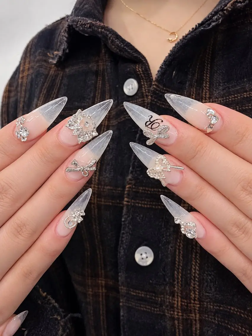 ネイル クリアネイル 長さ出し フレンチネイル 韓国ネイル ロングネイル ハンドネイル ハンドケア Min nail サロン渋谷のネイルデザイン
