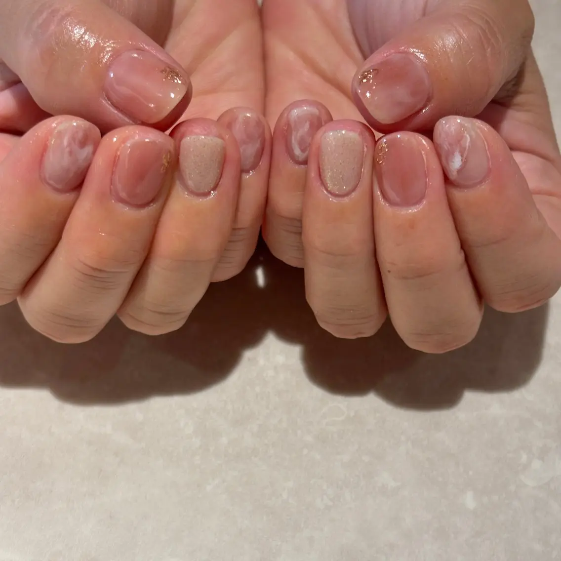 ネイル ニュアンスネイル ハンドネイル モデル募集🍑渋谷 Nanamiのネイルデザイン