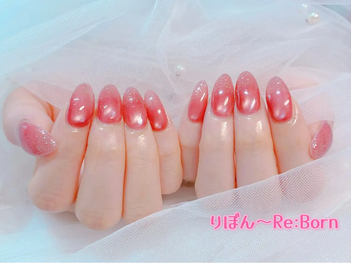 ミディアム ハンドネイル りぼん Re:Bonrのネイルデザイン