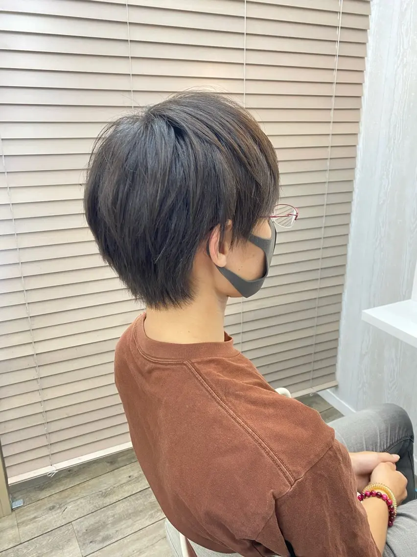 メンズ マッシュ 刈り上げ カット THETAふじみ野 野宮のヘアスタイル
