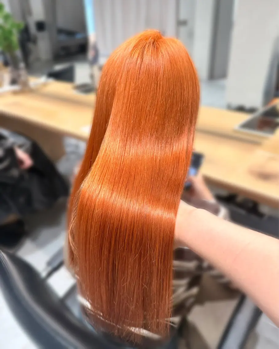 ロング カラー ヘアアレンジ 色落ちまで可愛い💖 艶カラー✨くるみ🎀のヘアスタイル
