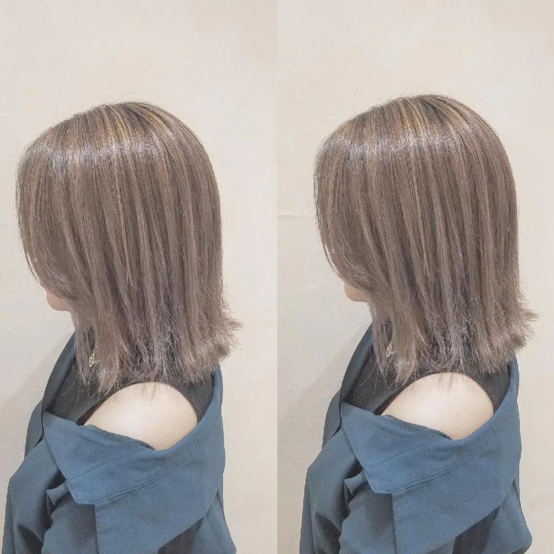 ミディアム カラー アッシュ ベージュカラー ハイライトカラー 3Dハイライト ハイライト ブリーチ・ハイトーン 特化🎉内山のヘアスタイル
