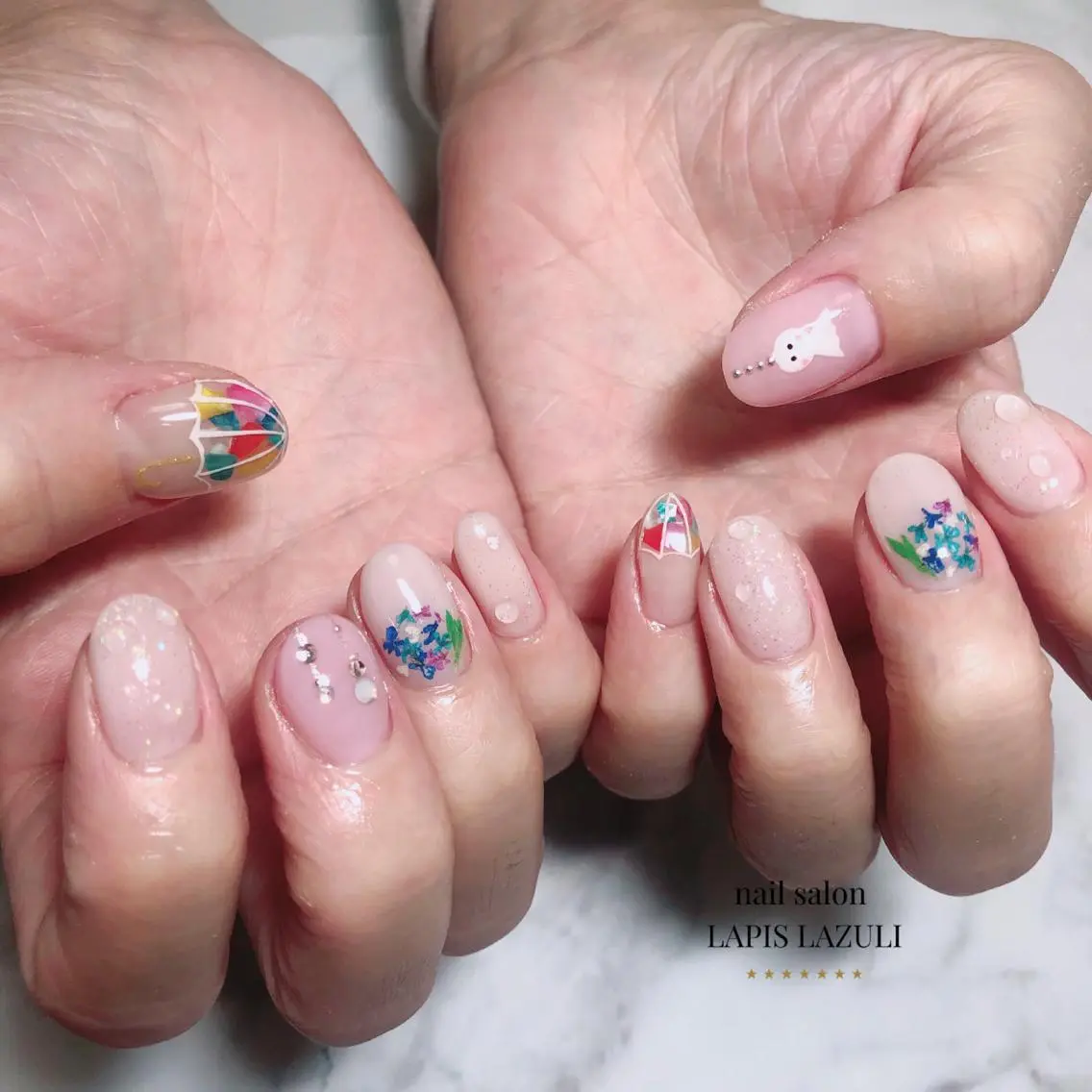 ネイル ジェルネイル マットネイル ミラーネイル ニュアンスネイル オフィスネイル ハンドネイル nail salon ラピスラズリのネイルデザイン