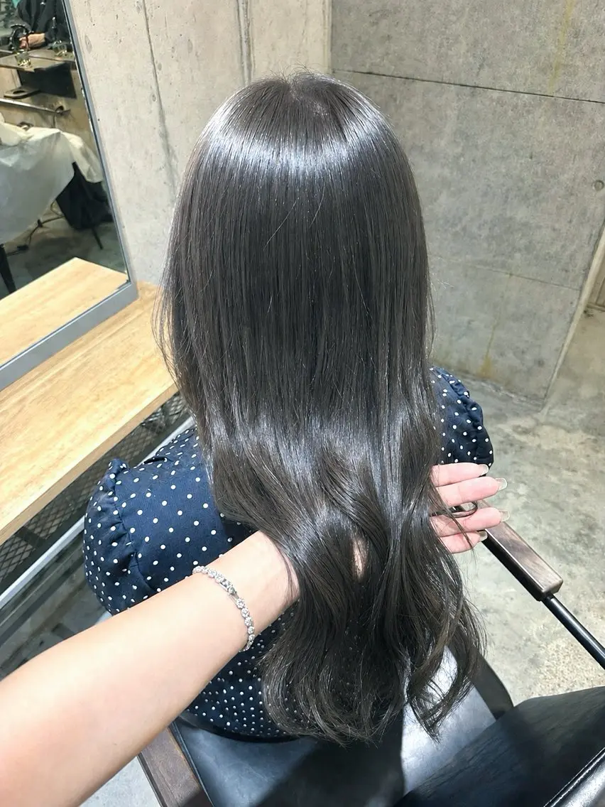 セミロング カラー メンズ メンズブリーチ ブリーチ ミント ブリーチなしカラー ヘアカラー トリートメント 艶髪/ハイトーン /masami🩵のヘアスタイル