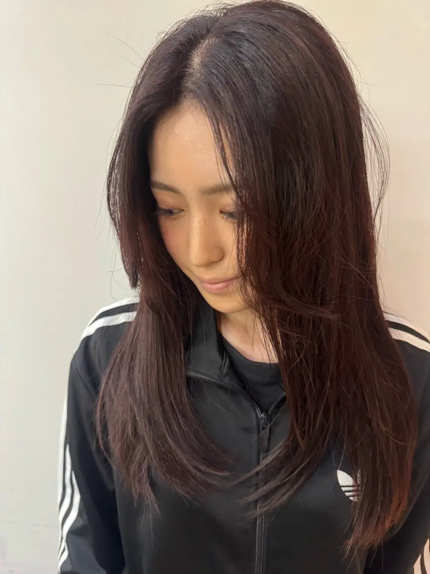 ミディアム カット ヘアカラー 韓国式パーマ🔥 ブリーチ🔥TOMOのヘアスタイル