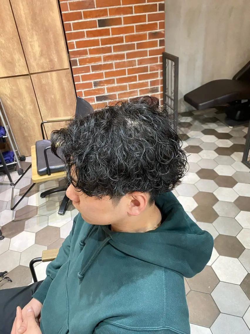 ショート パーマ メンズ カット パーマ 大阪/メンズパーマ /海外風/江﨑翔のヘアスタイル