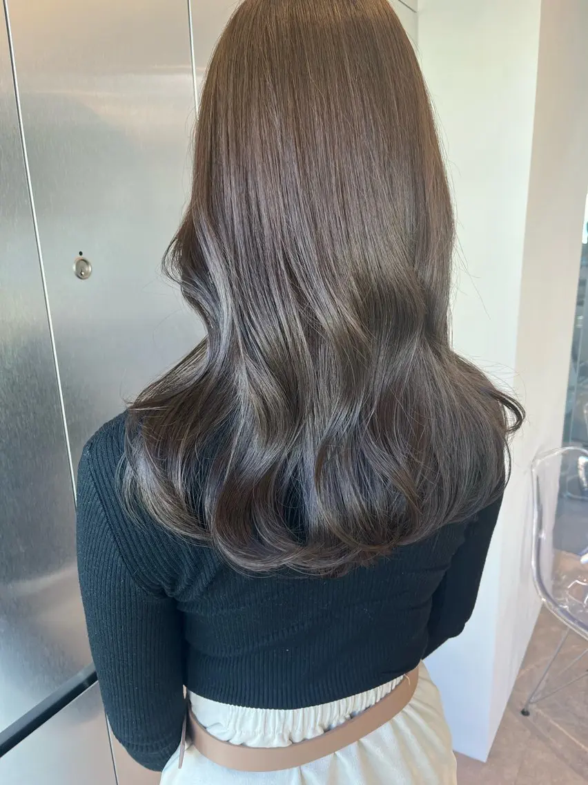ミディアム カット ヘアカラー トリートメント Aloa透明感ヘア ♡kanami♡のヘアスタイル