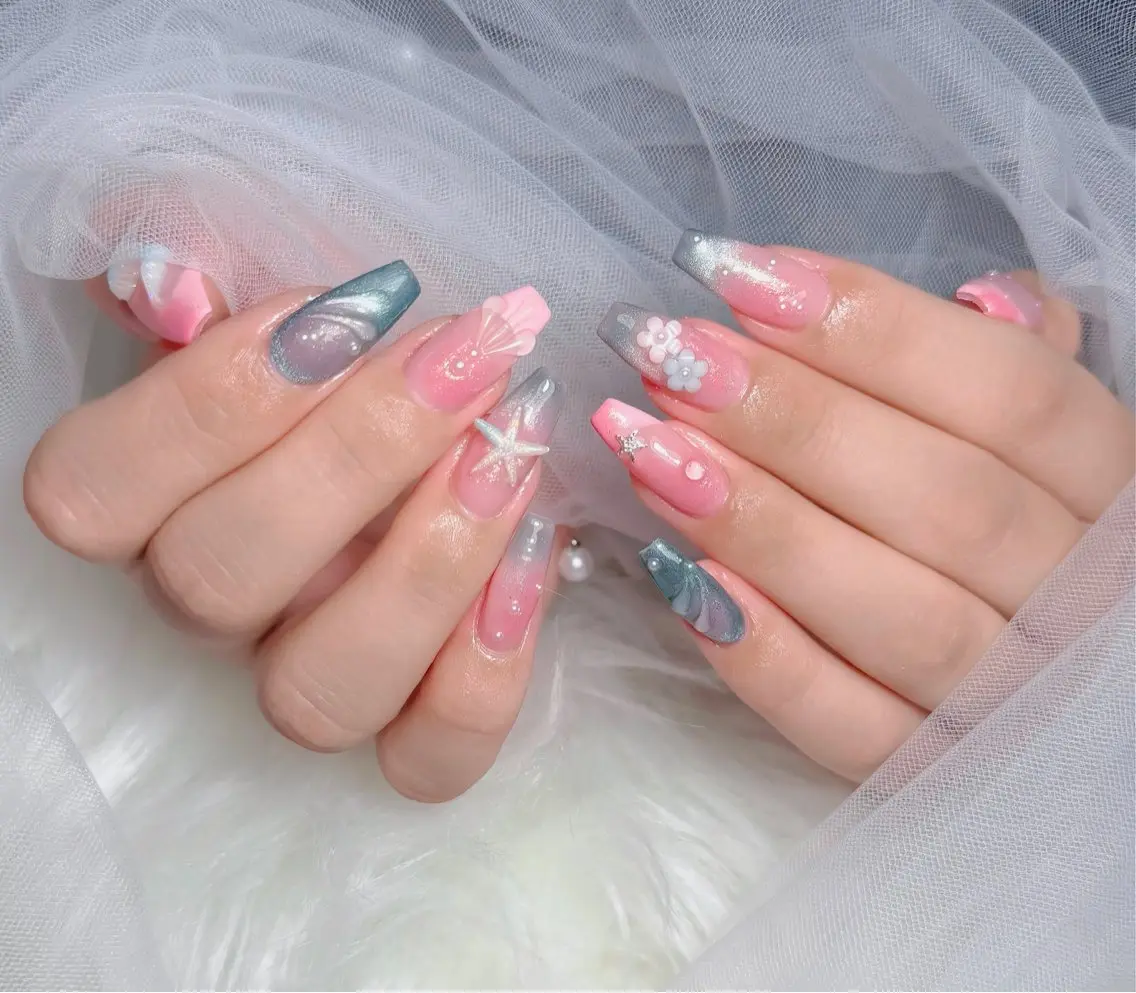 ネイル アートネイル 韓国ネイル 持ち込み ワンホンネイル ハンドネイル Lenie Nail Salonのネイルデザイン