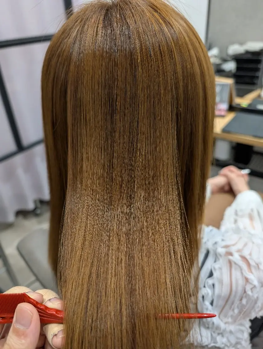 ロング 髪質改善 縮毛矯正 カット 縮毛矯正 奥山 和真のヘアスタイル