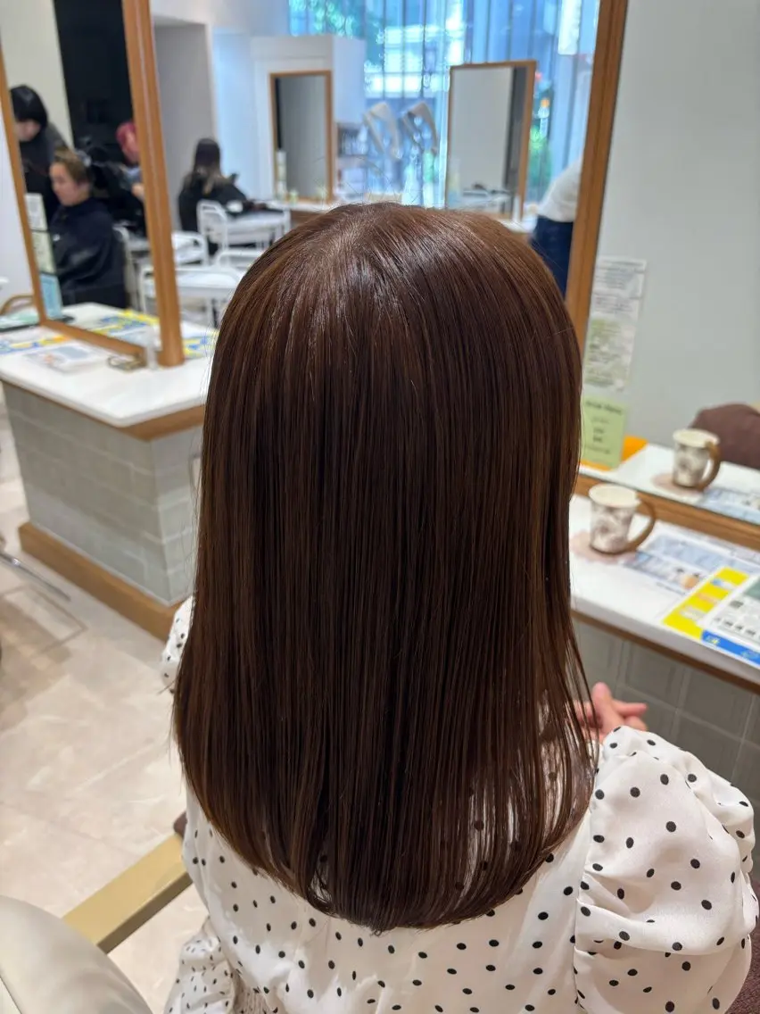 ミディアム カラー 暖色カラー/ブリーチ 櫻井　華のヘアスタイル