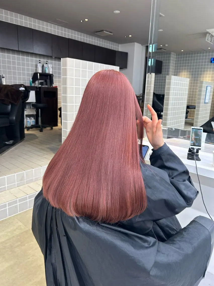 ロング カラー ヘアアレンジ カット ヘアカラー トリートメント ヘアセット 💎韓国/ レイヤー カット/ 暖色🫧のヘアスタイル