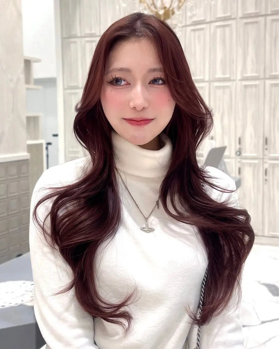 ロング カット トレンド韓国モテヘア Natsuki🌛のヘアスタイル