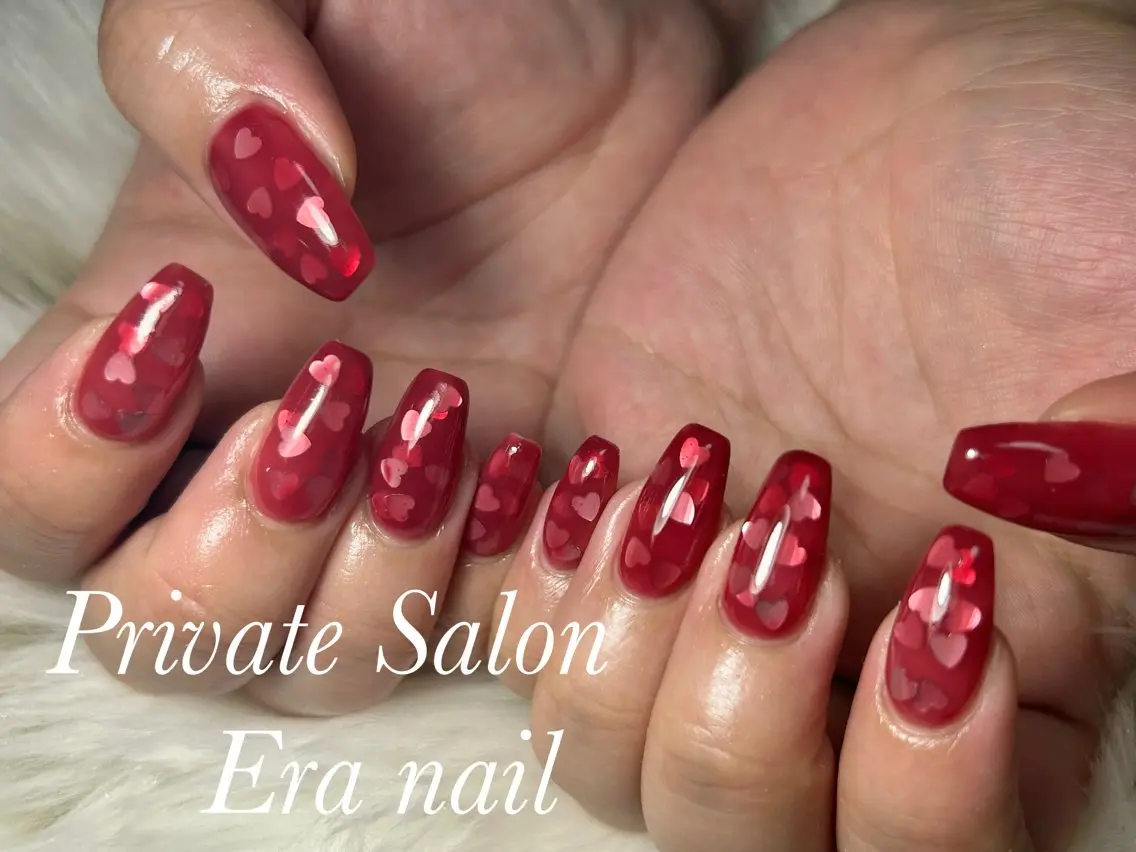 ネイル ハート ハンドネイル Era nailのネイルデザイン