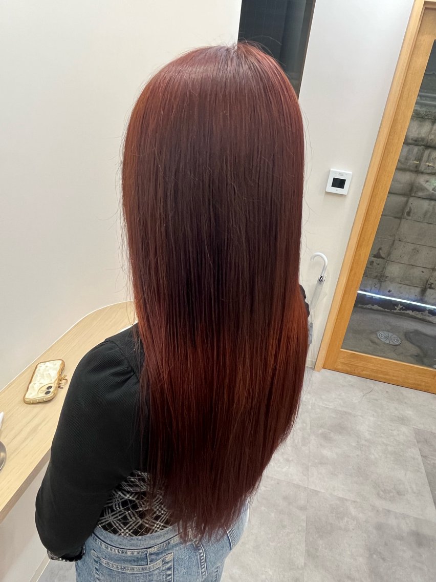 ロング カラー 透明感カラー ラベンダーカラー ラベンダーピンク ピンクカラー newi京都 田中洸希のヘアスタイル