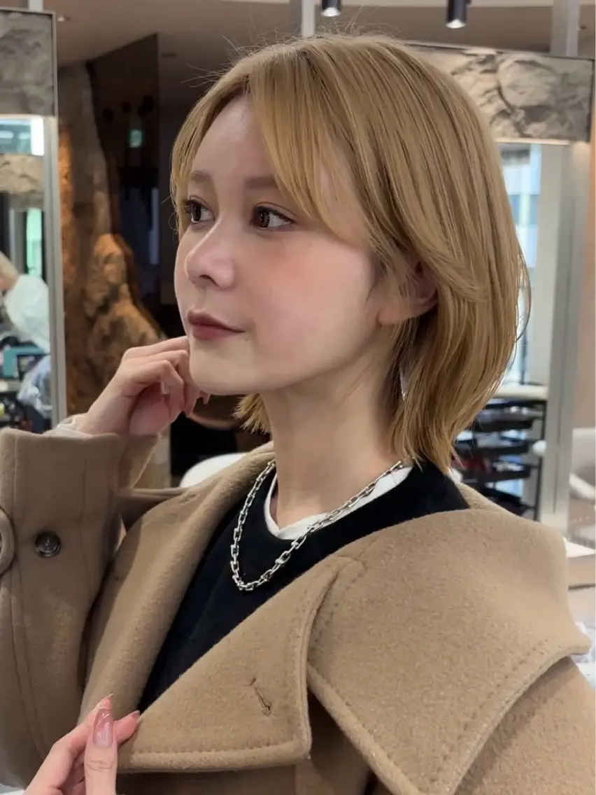ミディアム カラー ヘアカラー トリートメント Aster 店長 れおんのヘアスタイル
