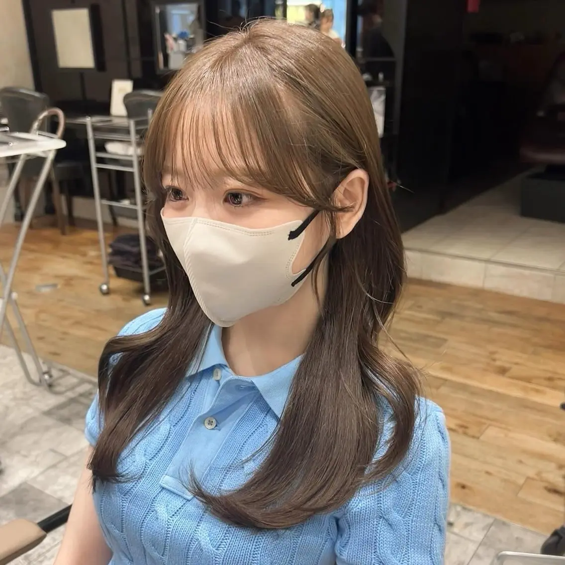 セミロング くびれヘア レイヤーカット 🧡くびれヘア/前髪 顔周り🧡久原結衣のヘアスタイル