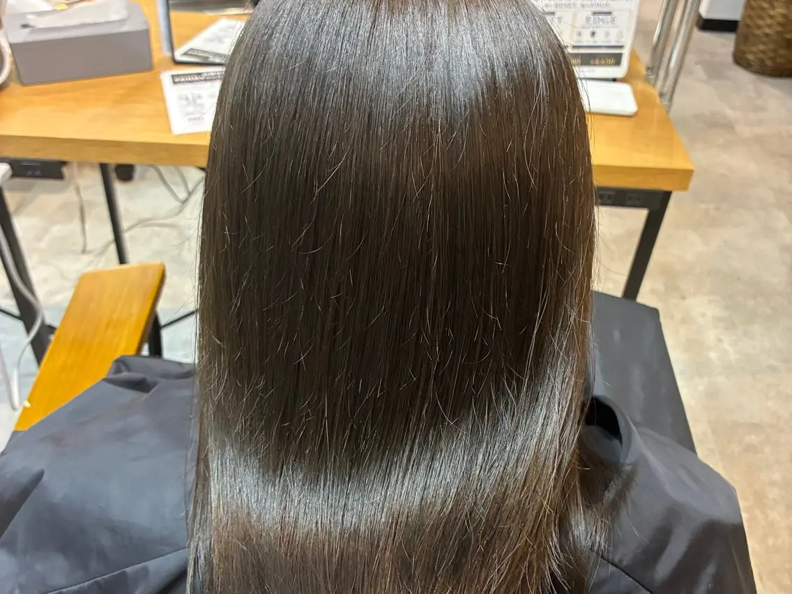 カラーモデル募集中‼️極上うるつやワンカラー➕トリートメント【ブリーチ、リタッチ不可】毛先までの全体カラー🧡💙の写真
