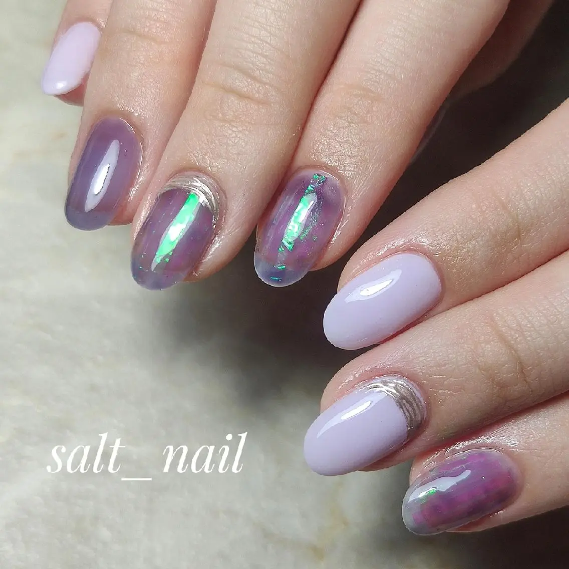 ネイル ミラーネイル ハンドネイル 個人サロン saltnailのネイルデザイン