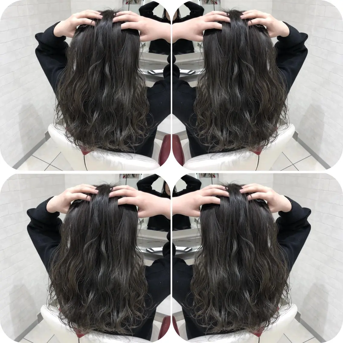 セミロング カラー 畑山 紗耶佳のヘアスタイル