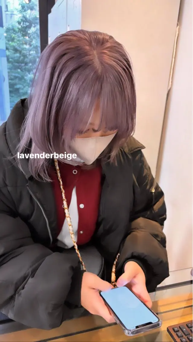 ミディアム カラー leben serikaのヘアスタイル