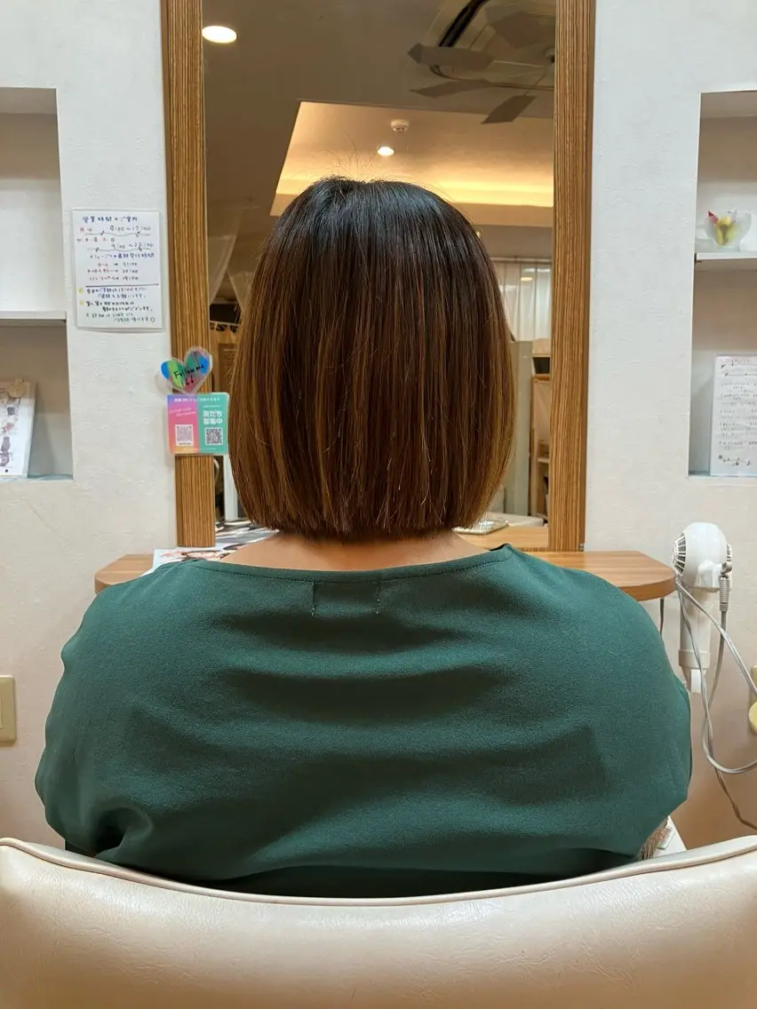 ショート 高畑駅×縮毛矯正 縮毛矯正×湯浅貴子のヘアスタイル