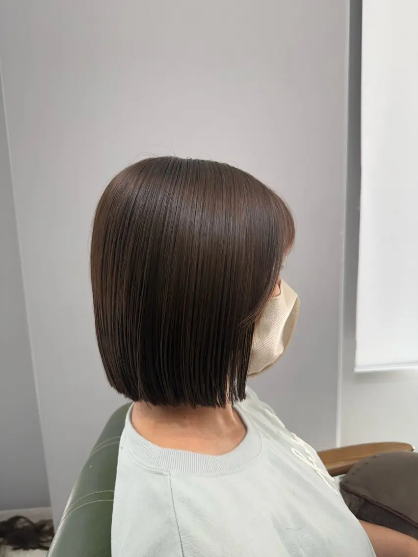 ショート 切りっぱなしボブ ボブ カット ヘアカラー 川村 涼介のヘアスタイル