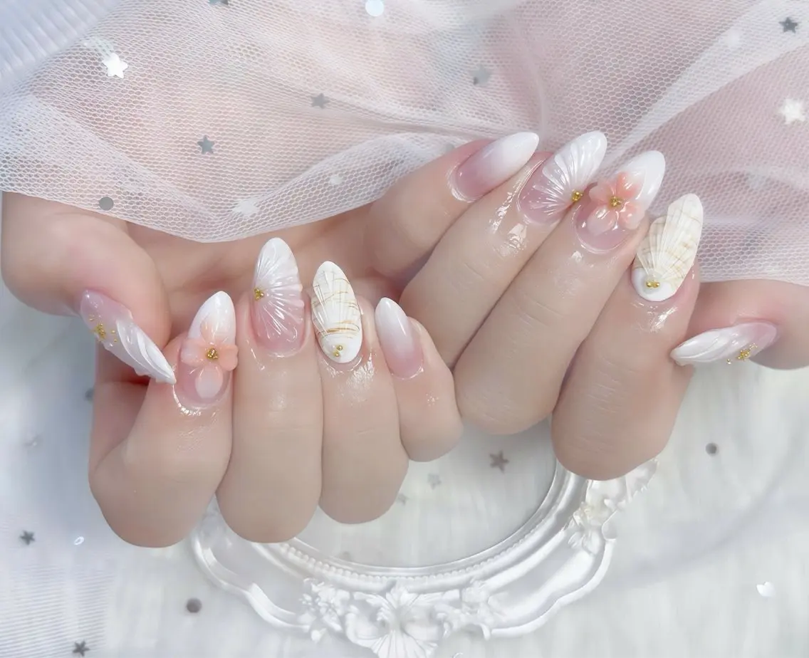 ネイル チークネイル ドット 長さ出し フットネイル フレンチネイル ハンドネイル Hana Nail Salonのネイルデザイン