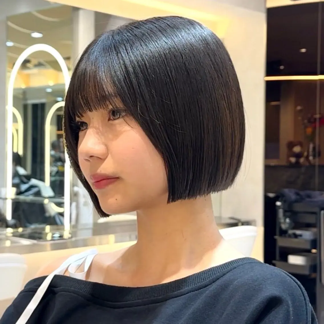 ショート カラー カット トリートメント 原宿/韓国ボブ /くびれボブ/優希のヘアスタイル