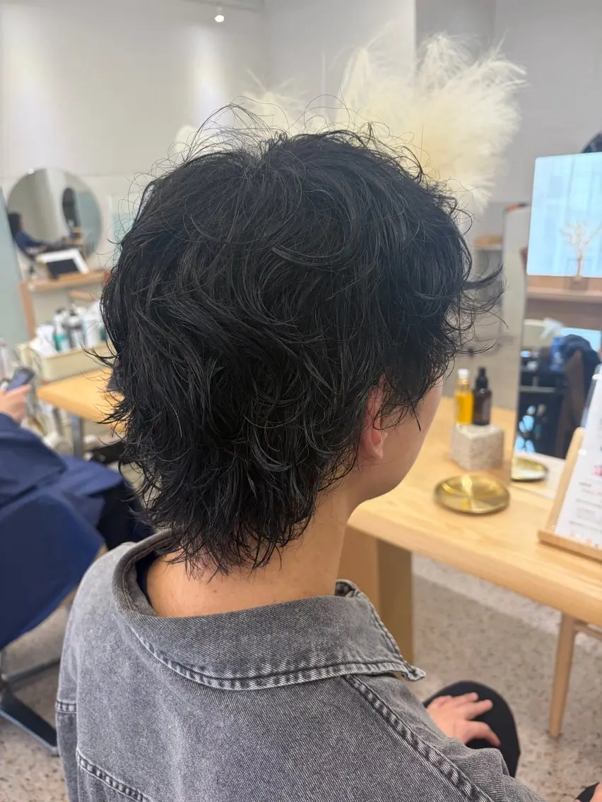 パーマ メンズ カット パーマ ユニカバイミリー MISAKI🫧のヘアスタイル