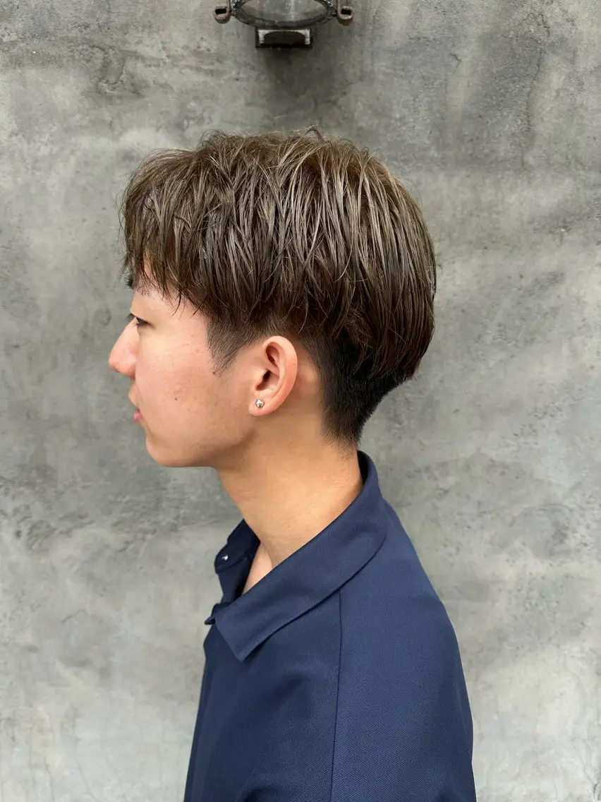 ショート カラー メンズ 学生（メンズ向け） 学生 カット 田中 陽菜里のヘアスタイル