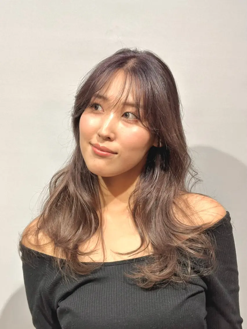 セミロング パーマ カット パーマ トリートメント ✂︎cadre✂︎ 🪶かまだれいし🪶のヘアスタイル