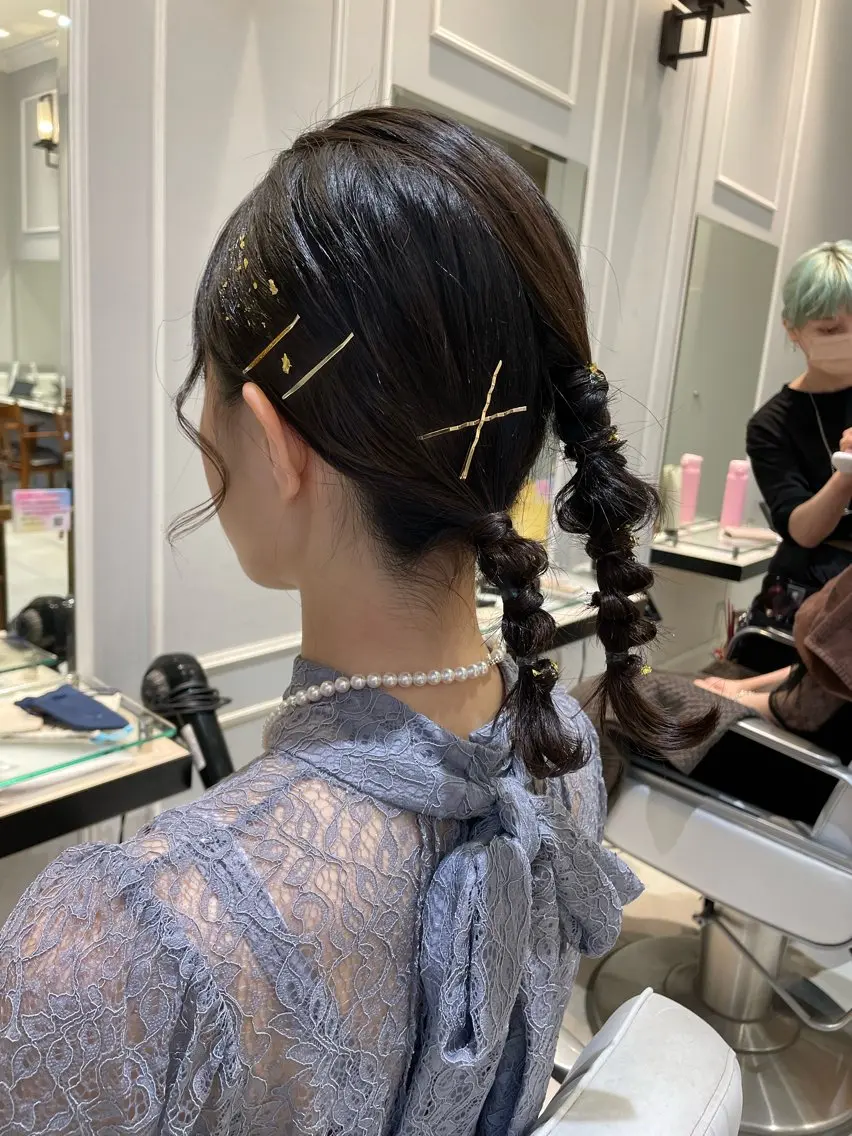 ミディアム ヘアアレンジ ヘアセット 🦖鶴岡 香純🦖のヘアスタイル