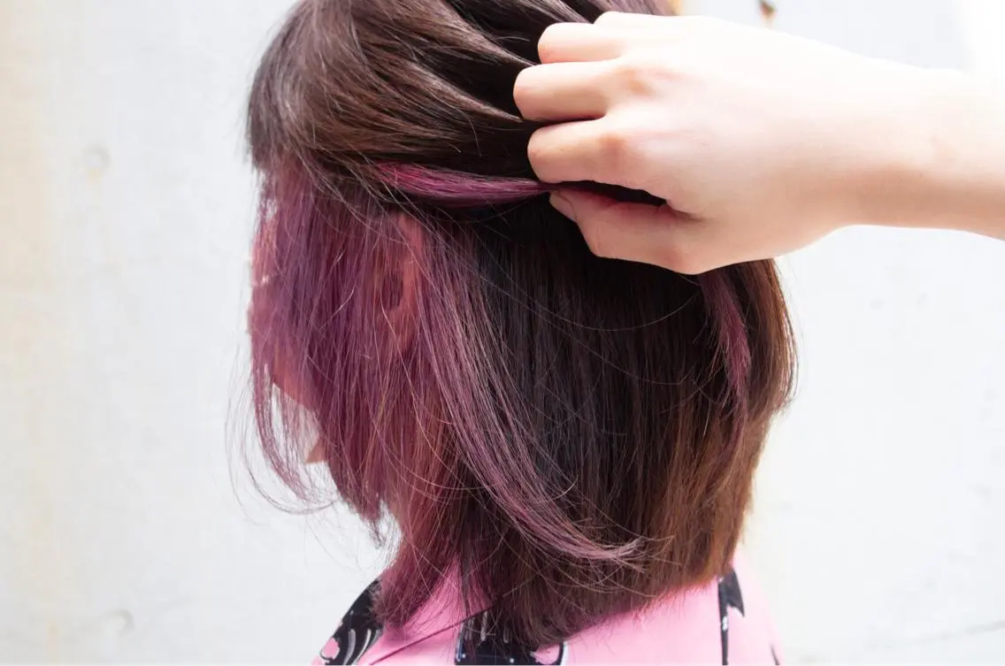 ミディアム カラー ボブレイヤー ダブルカラー インナーカラー ボブ レイヤーカット 💐外国人風ヘア💐 ハイライト　Risaのヘアスタイル