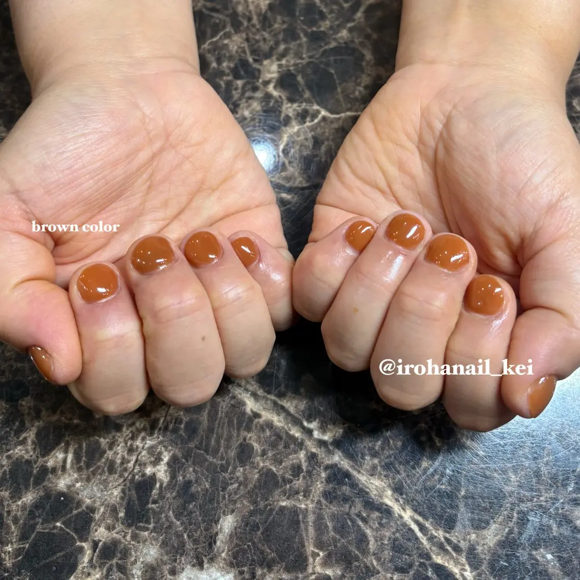ネイル ブラウン IROHA NAIL_けい🐶のネイルデザイン