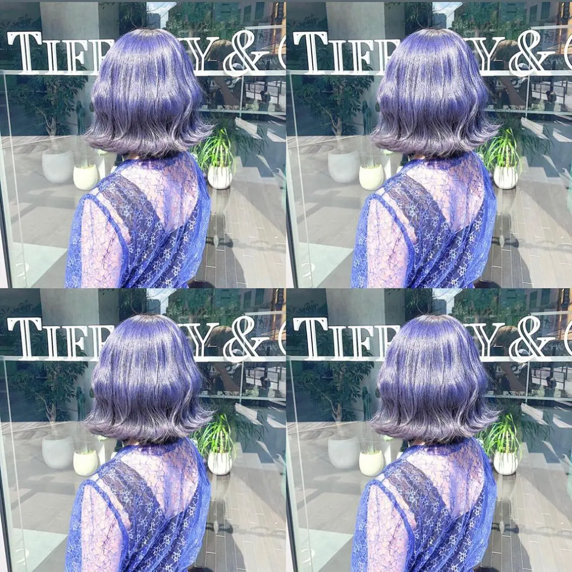 ショート カラー ヘアアレンジ ブルーカラー ブルーバイオレット バイオレットカラー メンズスタイル ly本厚木のヘアスタイル