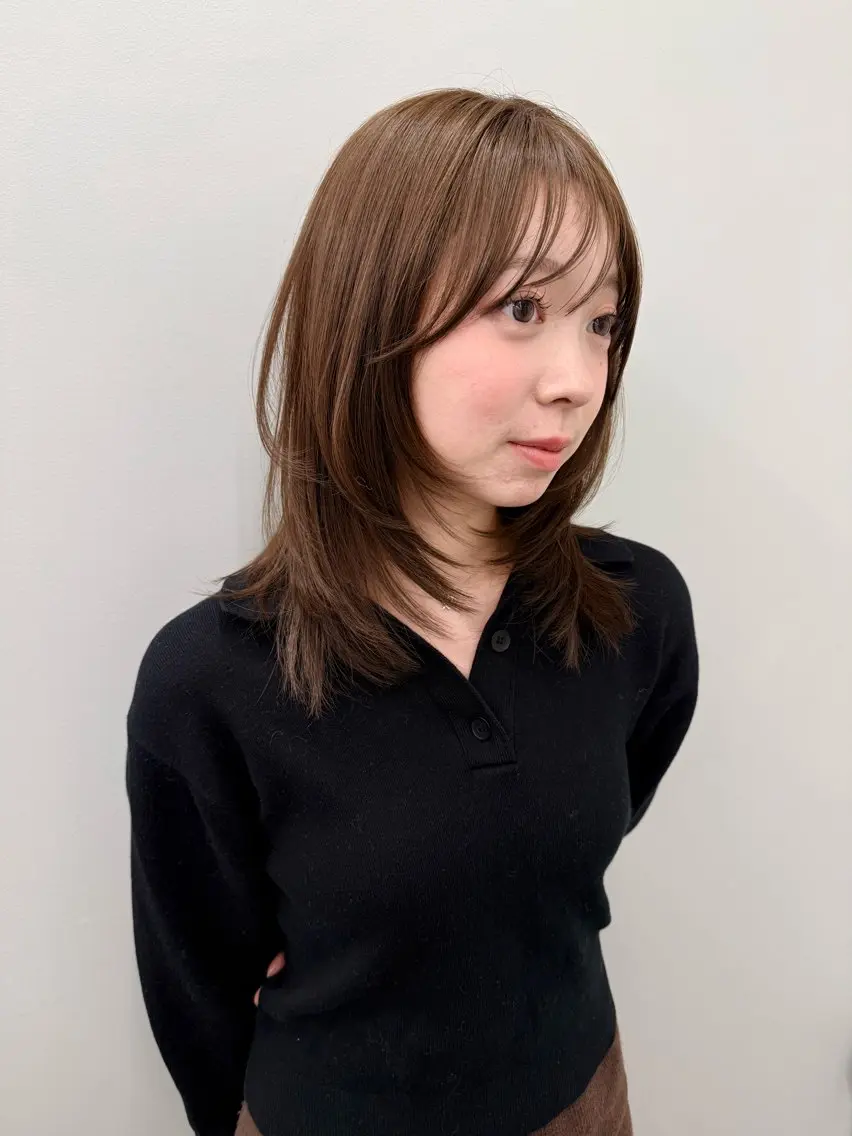 ミディアム カラー カット ヘアカラー トリートメント hana ROCCO3rdのヘアスタイル
