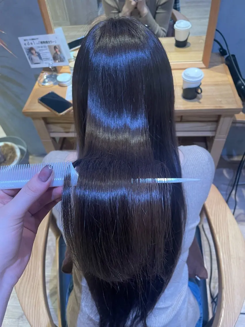 ⌇🎀人気No.1🎀⌇透明感カラー➕うる艶トリートメント️🫧の写真