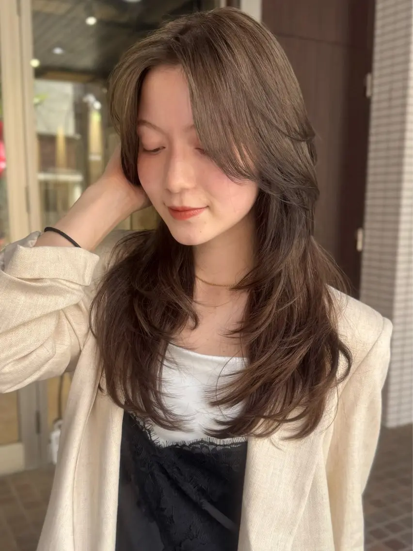 ロング カラー カット ヘアカラー トリートメント ☀️海外レイヤー 🇺🇸/ヒナコのヘアスタイル