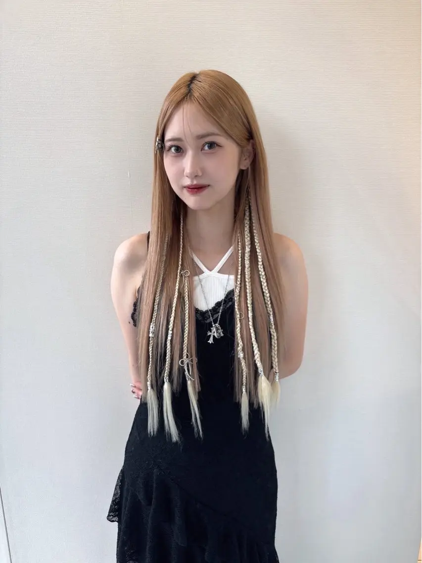 ロング エクステ 韓国エクステ／羽エク ダブルスキル💛のヘアスタイル
