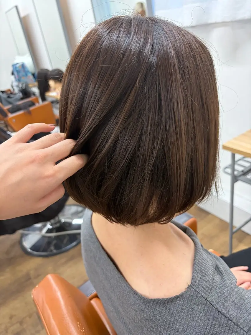 ミディアム ボブ momoka YUC CA縮毛モデル募集中のヘアスタイル