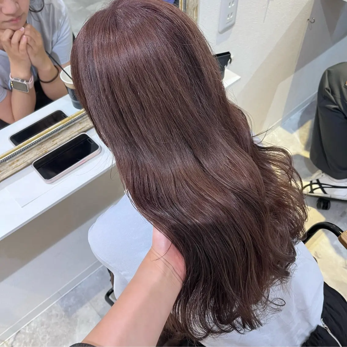 セミロング カラー ヘアカラー トリートメント 梅田/髪質改善カラー ❄︎ mikiのヘアスタイル