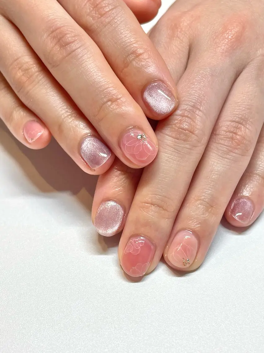 ネイル フラワーネイル ネイルサロン Yetのネイルデザイン