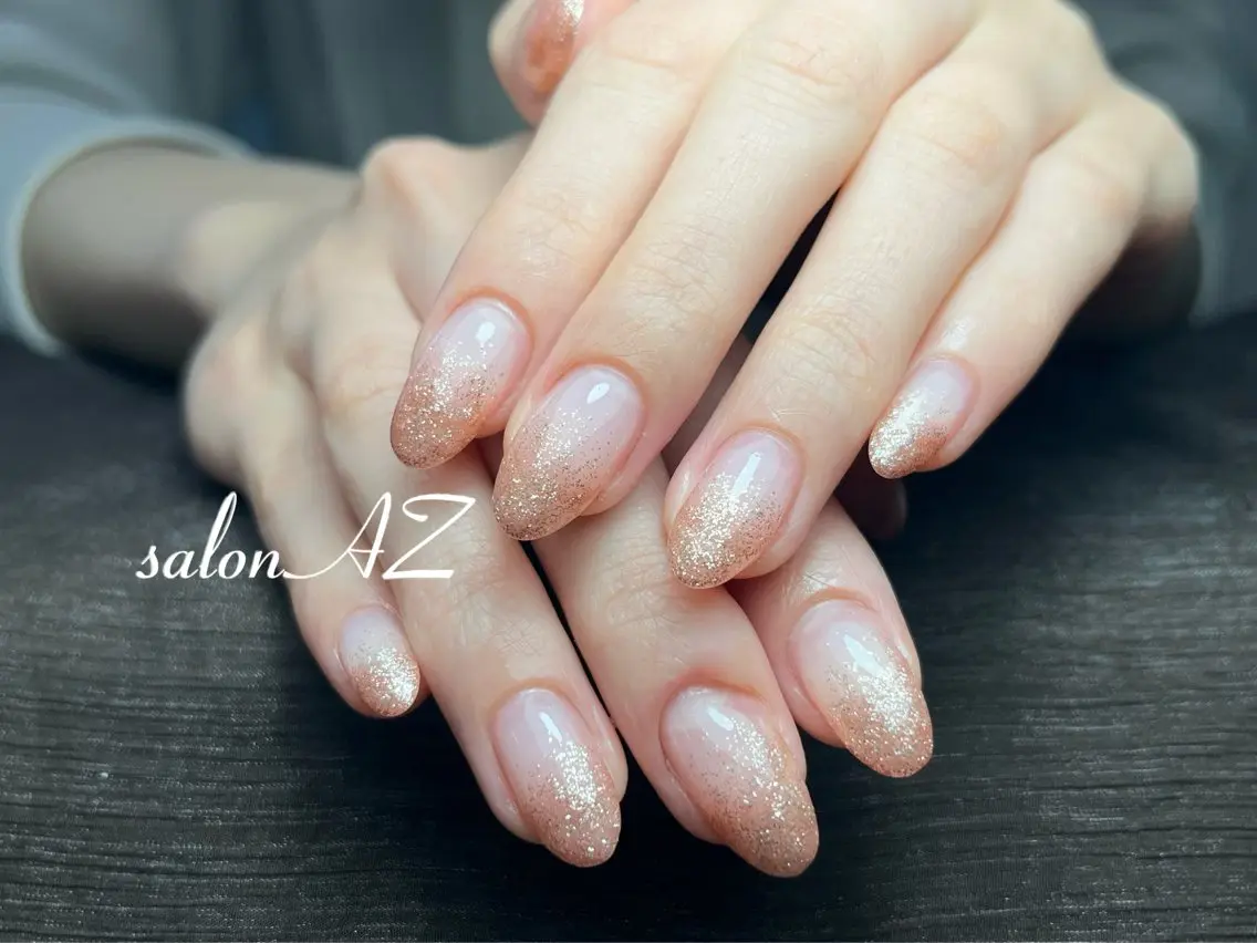 ネイル 長さ出し フットネイル フレンチネイル ジェルネイル マグネットネイル salon AZのネイルデザイン