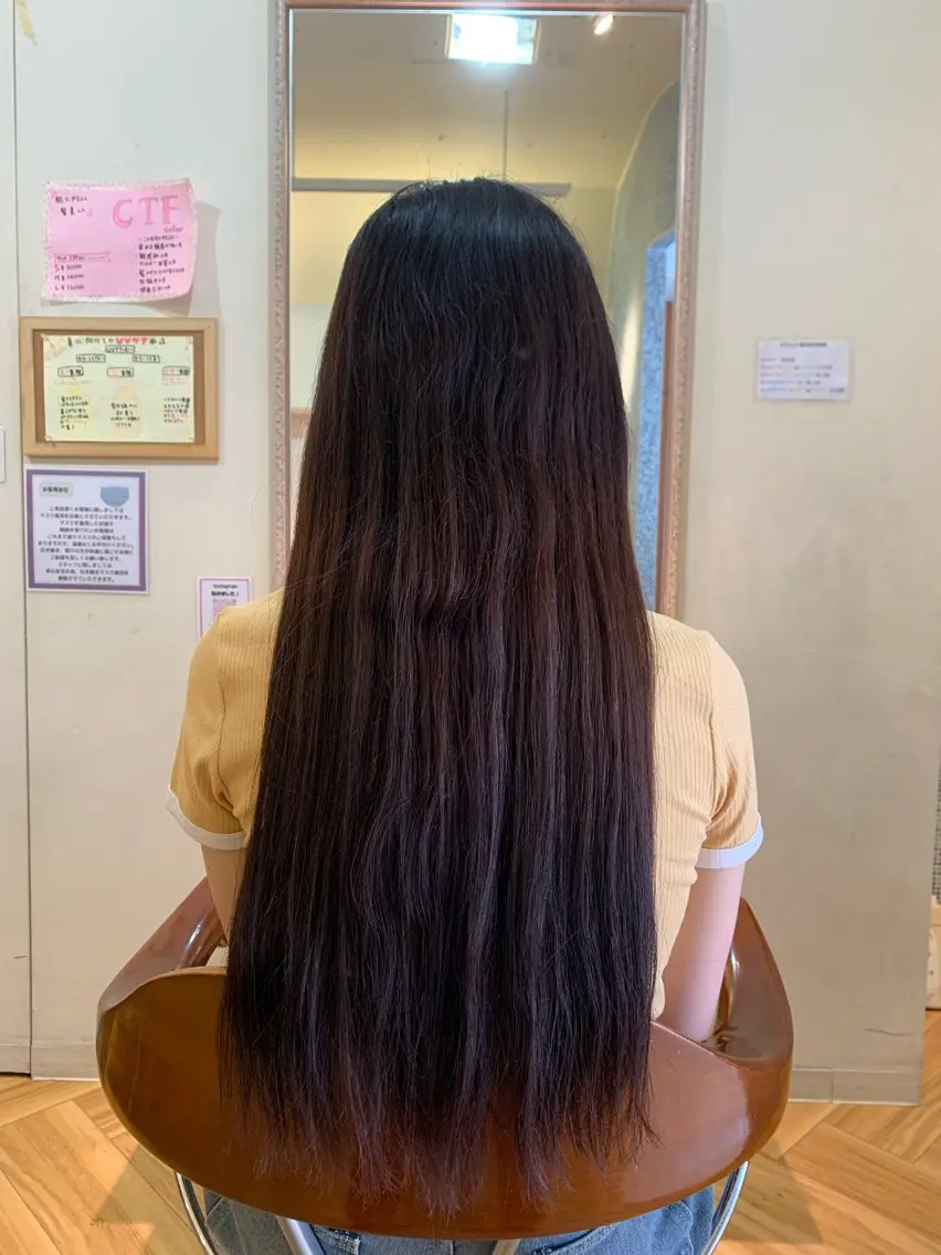 ロング カット 縮毛矯正 トリートメント 菊田将成 /髪質改善縮毛矯正のヘアスタイル