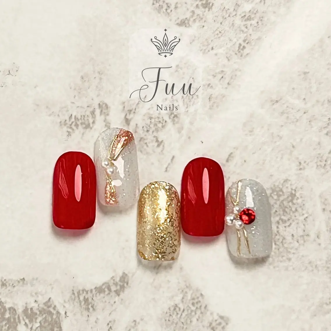 ネイル アートネイル マグネットネイル ミラーネイル シンプルネイル 冬ネイル 犬のいるネイルサロン Fuu nailsのネイルデザイン